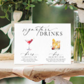 Drinken voor oudere moderne minimale handtekeninge poster