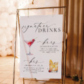 Drinken voor oudere moderne minimale handtekeninge poster