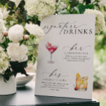 Drinken voor oudere moderne minimale handtekeninge poster<br><div class="desc">Deze handtekening drink menuteken met een moderne kalligrafie scriptkop en minimalistisch ontwerp. De scripttekstkop is een afbeelding dat niet kan worden bewerkt. De grootte van het afbeelding van de kop kan worden aangepast aan de grootte van elk poster. Alle andere tekst kan volledig worden bewerkt. De sjabloon omvat meer dan...</div>