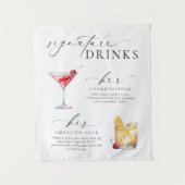 Drinken voor oudere moderne minimale handtekeninge wandkleed (Voorkant)