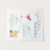 Drinken voor oudere moderne minimale handtekeninge wandkleed (Voorkant (horizontaal))