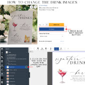 Drinken voor oudere moderne minimale handtekeninge wandkleed