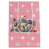 Drinken voor paasbunny-Waterverf koffie Medium Cadeauzakje (Achterkant)