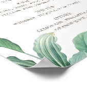 Drinken voor Tropische groenery-foliage bruiloft Poster (Hoek)
