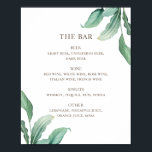 Drinken voor Tropische groenery-foliage bruiloft Poster<br><div class="desc">Tropisch groen bruiloft drink poster. Geschikt voor verjaardag,  verjaardag en elke andere partij. Neem contact met me op als je extra objecten nodig hebt.</div>