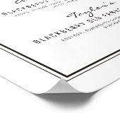 Drinken voor zwarte en witte minimalistische handt poster (Hoek)