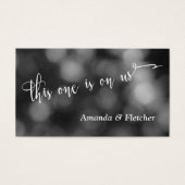 Drinken voor zwarte & witte rode lichtjes Typograf Visitekaartje (Voorkant)