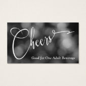 Drinken voor zwarte & witte rode lichtjes Typograf Visitekaartje (Achterkant)