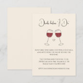 Drinken voordat ik de repetitie voor de rode wijn  kaart (Voorkant / Achterkant)