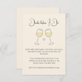 Drinken voordat ik de repetitie voor de witte wijn kaart (Voorkant / Achterkant)