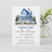 Drinken zijn op het House Housewarming Party Kaart (Staand voorkant)