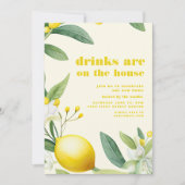 Drinken zijn op het Huis Zomerfeest Uitnodigen Kaart (Voorkant)