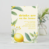 Drinken zijn op het Huis Zomerfeest Uitnodigen Kaart (Staand voorkant)