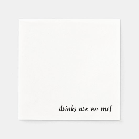 Drinken zijn op mij cocktailservetten servet (Voorkant)