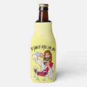 Drinken zijn op mij gericht flesjeskoeler (Fles Voorkant)