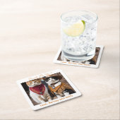 Drinken Zijn Op Ons Eenvoudige Foto Lieve Pret Cat Kartonnen Onderzetters (Insitu)