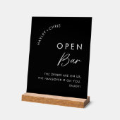 Drinken zijn op ons open bar zwarte bruiloft bar acryl bord (Hoek)