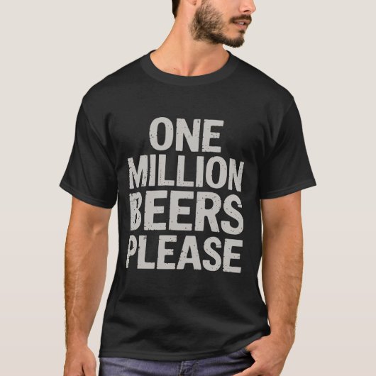 Drinkende grap bier t-shirt (Voorkant)