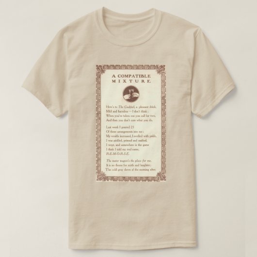 Drinkende Man T-shirt (Design voorkant)