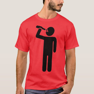 Drinkende man t-shirt