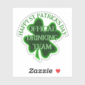Drinkende Team St. Patrick's Dag Sticker (Vel)