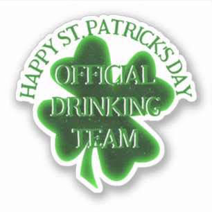 Drinkende Team St. Patrick's Dag Sticker