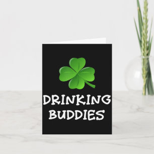 Drinkende vrienden St. Patrick's Dag Bier Morsig I Kaart