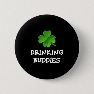 Drinkende vrienden St. Patrick's Day Bier Grappig Ronde Button 5,7 Cm