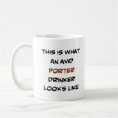 drinker van porter , avid koffiemok (Links)