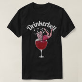 Drinkerbell Fairy Cute Wine Drink Funny SA T-shirt (Design voorkant)
