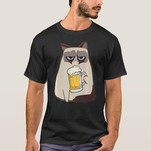 Drinkers 365 Bier Kat Stijl T-shirt (Voorkant)