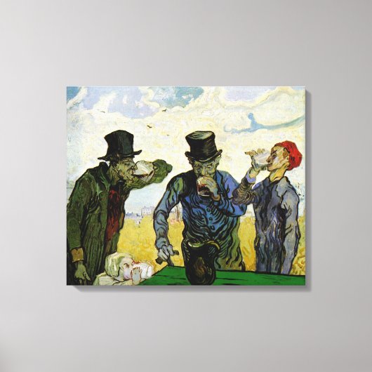 Drinkers door Vincent van Gogh Canvas Afdruk (Voorkant)