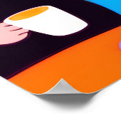 Drinkers van vreemde koffie poster (Hoek)