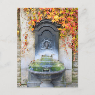 Drinkfontein in de herfst, Hongarije Briefkaart