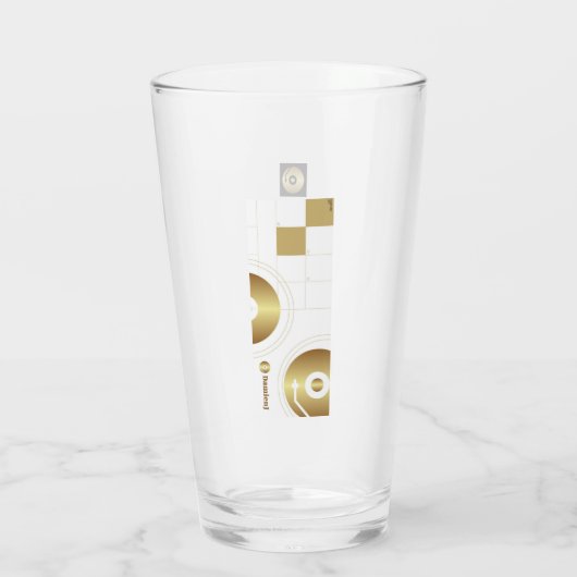Drinkglas DamienJ logo Glas (Achterkant)