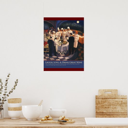 DrinkGreatWine-Poster Poster (Keuken)
