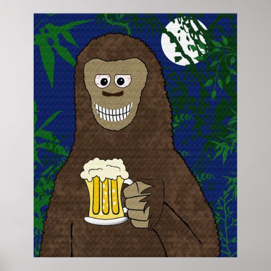 Drinkin' Bigfoot Poster (Voorkant)
