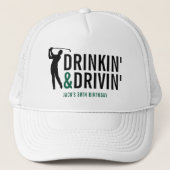 Drinkin' & Drivin' Adult Golf Club Grappige Verjaa Trucker Pet (Voorkant)