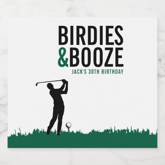 Drinkin' & Drivin' Adult Golf Verjaardagsfeestje Bier Etiket (Enkel label)