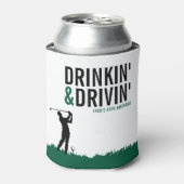 Drinkin' & Drivin' Adult Golf Verjaardagsfeestje Blikjeskoeler (Blikje Voorkant)