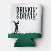 Drinkin' & Drivin' Adult Golf Verjaardagsfeestje Blikjeskoeler (Voorkant)