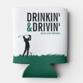 Drinkin' & Drivin' Adult Golf Verjaardagsfeestje Blikjeskoeler (Achterkant)
