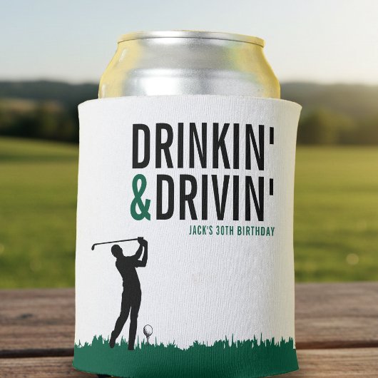 Drinkin' & Drivin' Adult Golf Verjaardagsfeestje Blikjeskoeler