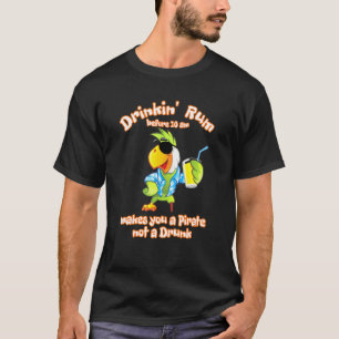 Drinkin Rum voor 10 uur door Hugh Jass Apparel T-shirt