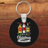 Drinking Alcohol Christmas Party Gift Full Of Chri Sleutelhanger (Voorkant)