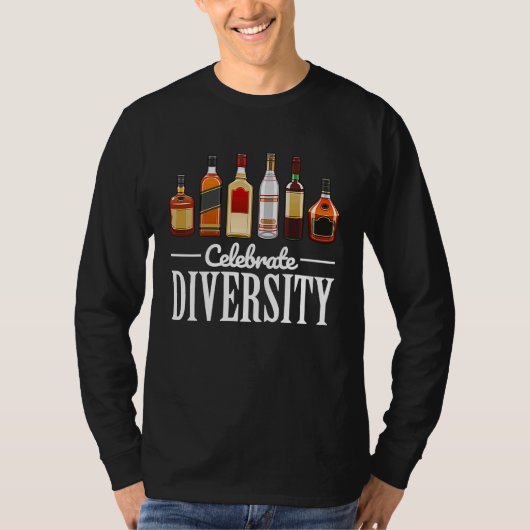 Drinking  Celebrate Diversity  for Bartender T-shirt (Voorkant)