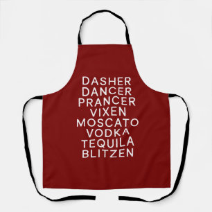 Drinking Christmas Vakantie Feest Dasher Dancer  Schort