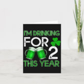 Drinking For 2 This Year Shirt St Patricks Day  Kaart (Voorkant)