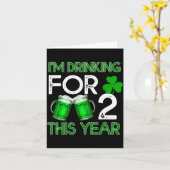 Drinking For 2 This Year Shirt St Patricks Day Kaart (Gele Bloem)