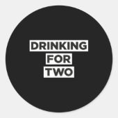 Drinking For Two  Ronde Sticker (Voorkant)
